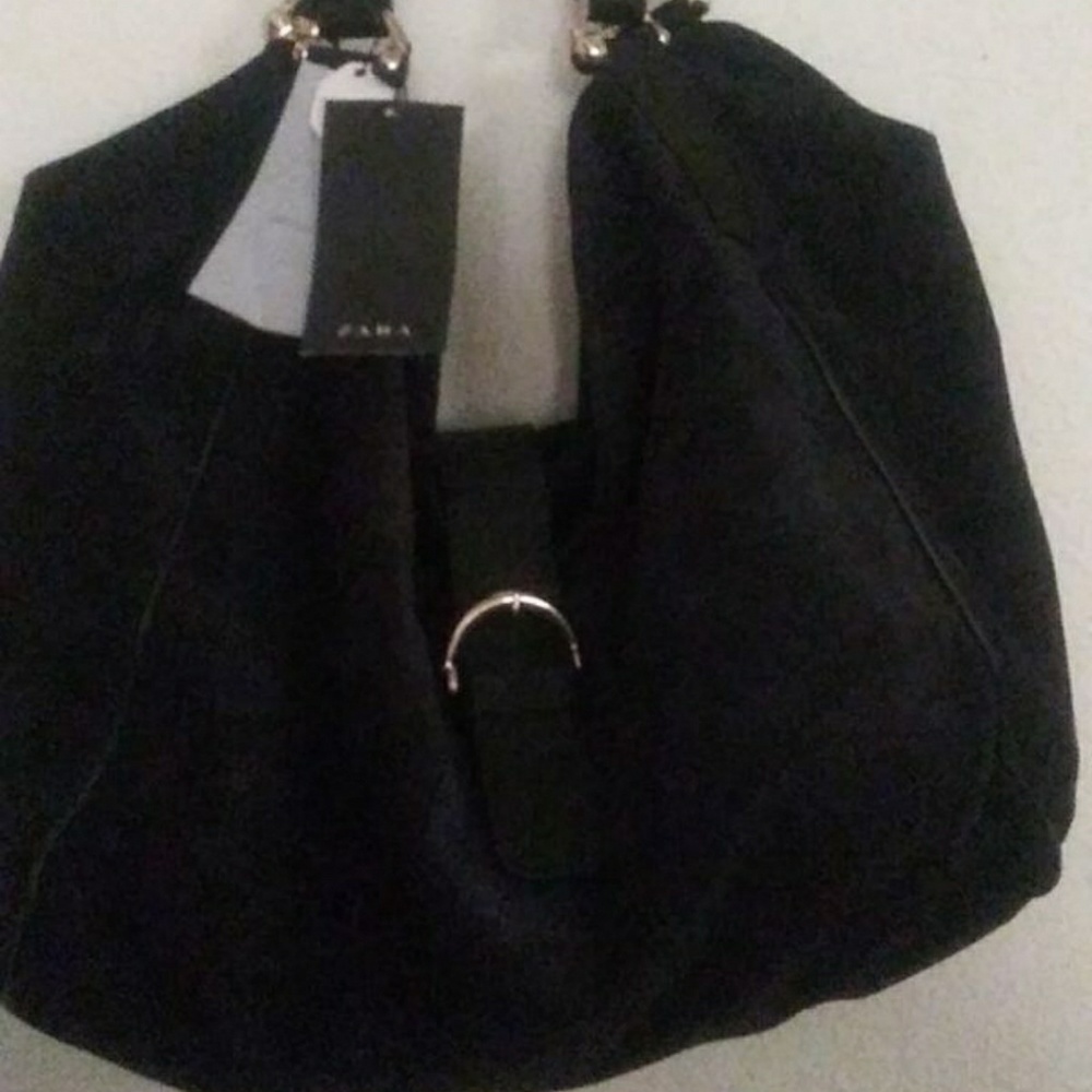 Zara Navy blue leather purs
